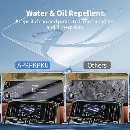 2Pcs HD Screen Protector for 2026 Lexus LX600 700h Nav+AC Tempered Glass - color: For 22-26 LX 12.3+7 Inch HD