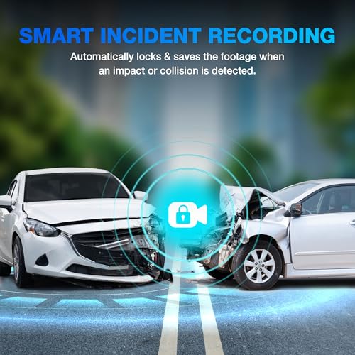Type S T400 AI-Powered Driver Assistance 4K Dash Cam with ADAS, Collision Warnings, Lane and Pedestrian Detection, Vehicle Departure Reminders, Front Rear Smart Incident Video Surveillance, SD Card - style: 4K