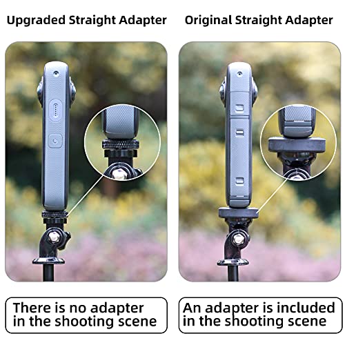 1/4 Inch Aluminum Metal Camera Mount Adapter, Conversion Camera Tripod Mount Compatible with GoPro Hero 13/12/11/10/9/8 Black,DJI Action 6/5 Pro/4/3 and More Action Cameras 1/4 Accessories（2 Packs） - color: Aluminum straight adapter