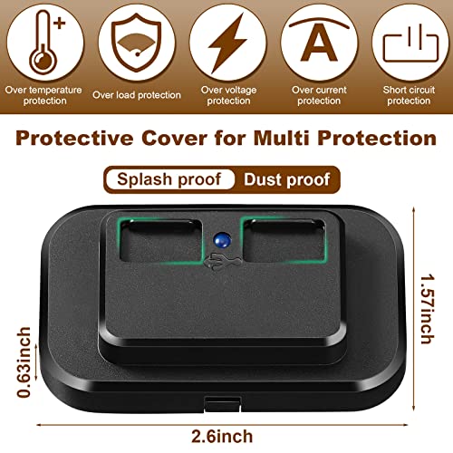 Frienda 2 Pieces 12V USB Automotive USB Panel Mount 12V USB Outlet Multi Switch Panel Car Outlet Socket Power Dual Port 12V 24V Quick Car Port for Cars Bus ATV RV Boat Truck, 3.1 A