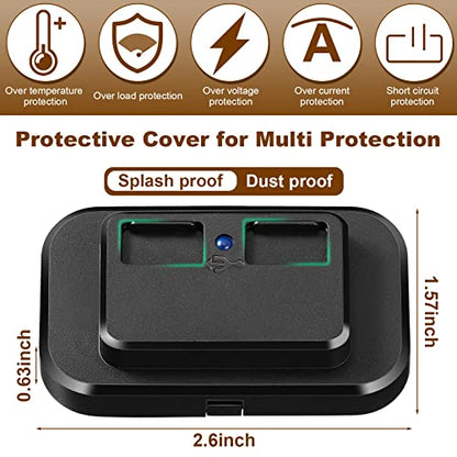 Frienda 2 Pieces 12V USB Automotive USB Panel Mount 12V USB Outlet Multi Switch Panel Car Outlet Socket Power Dual Port 12V 24V Quick Car Port for Cars Bus ATV RV Boat Truck, 3.1 A