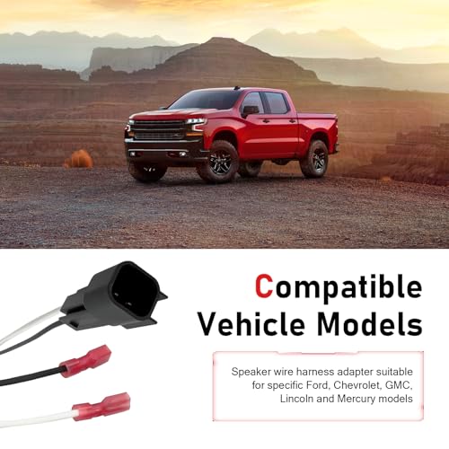 4PCS Speaker Harness Adapter Connector, 72-5600 Car Front Rear Door Speakers Adaptor Plug, Compatible with Ford F150 F250, Escape, Mustang, Lincoln, Mercury, Mazda