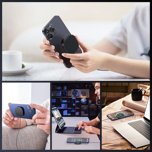 25W Magnetic Wireless Charger for Car, POLMXS Fast Charging pad Ultra-Thin Wireless Phone Charger Mat for Desk & Bedside, Compatible with iPhone 17/16(25W)/15/14/13/12(7.5W) Magsafe(C10)