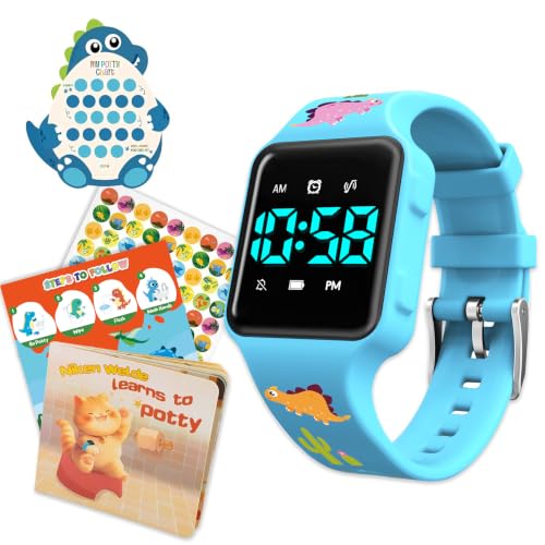 BEN NEVIS Potty Training Watch, Digital Toddler Watch with Countdown/Music/Alarm Clocks/Vibration Reminder and Waterproof, Remind Toddler to Go to The Toilet - color: 03-DinosaurWorld