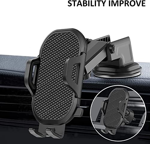 Car Phone Holder Mount Dashboard/Air Vent/Windshield for Moto Motorola G Power 2022 2021 /G Pure/G 5G/Edge 2021/One 5G Ace/G7 Z4 Z3/E 2020 E6,LG Velvet Wing,K92 K51 Q70,Stylo 6 5,V60 G8 G8X V40 Thinq