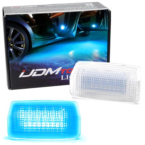 iJDMTOY Aqua Ice Blue 18-SMD Full LED Under Side Door Courtesy Lights Compatible With Toyota 2022-up Tundra, 2023-up Sequoia, Compatible With Lexus 2024-up GX550, Replace OEM Single LED Lamp - style: Aqua