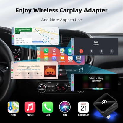2026 Wireless CarPlay & Android Auto Adapter for iPhone & Android, 2-in-1 Mini Metal Dongle, Plug & Play Auto-Connect, Zero Latency Wireless Car Adapter for OEM Wired Radios (Slive) - color: Slive