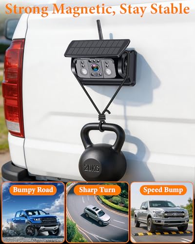 Magnetic Wireless Backup Camera for Truck: Strong Magnet, Portable - size: 5 Inch Monitor