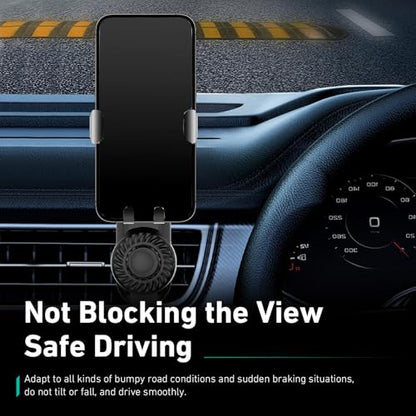 1 PC Car Cell Phones Mount, 360 Degree Rotating Car Vent Phone Mount, Gravity Sensitive Clamp Air Vent Phone Holder, Universal for 4 "-7" Smartphones (Black)