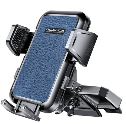 CD Slot Phone Mount, Upgraded Car Phone Holder with Anti-Slip Silicone Pads - color: Blue