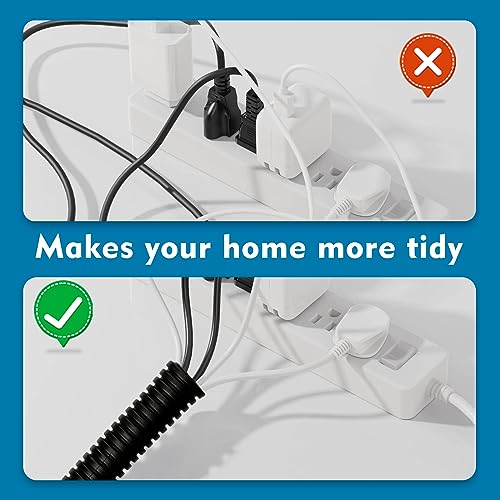 Dog Cat Cord Protector, Chew Proof Cable Protector 30ft-Black