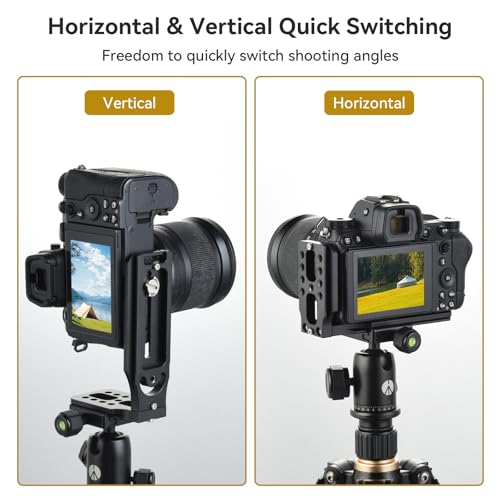UTEBIT Camera L Bracket, with 1/4'' Screw Hole & Quick Release Plate
