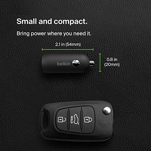 Belkin Boost↑Charge™ 30W Compact Fast Car Charger w/USB-C Power Delivery Port for iPhone 16, 16 Pro, 15, 15 Pro, Galaxy S25, S24, Note, Pixel 9 & More - Black(Pack of 6) - size: Pack of 6, style: Charger