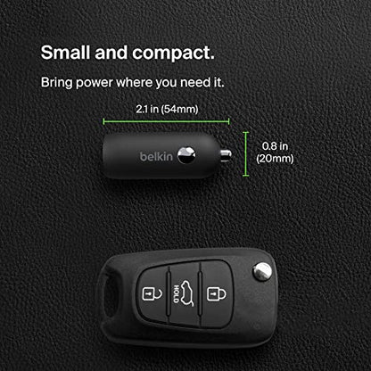 Belkin Boost↑Charge™ 30W Compact Fast Car Charger w/USB-C Power Delivery Port for iPhone 16, 16 Pro, 15, 15 Pro, Galaxy S25, S24, Note, Pixel 9 & More - Black(Pack of 6) - size: Pack of 6, style: Charger