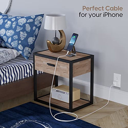 TalkWorks Lightning Cable Chargers Compatible w/iPhone 14/14 Plus/14 Pro/14 Pro Max, 13/13 Mini/13 Pro/13 Pro Max, 12/12 Pro/ 12 Pro Max - 6' Fast Charging Cords - MFI Certified (White, Pack of 4) - size: 6 feet (Pack of 2)