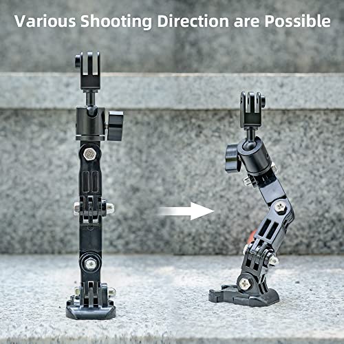 Motorcycle Helmet Chin Mount Kit Compatible with GoPro Hero 13 Black, Hero 12/11/10/9/8/7, DJI Action 6/5 Pro/4/3 and More Action Cameras (Ball Head Motorcycle Helmet Chin Mount) - style: Ball Head Motorcycle Helmet Chin Mount