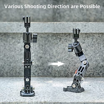 Motorcycle Helmet Chin Mount Kit Compatible with GoPro Hero 13 Black, Hero 12/11/10/9/8/7, DJI Action 6/5 Pro/4/3 and More Action Cameras (Ball Head Motorcycle Helmet Chin Mount) - style: Ball Head Motorcycle Helmet Chin Mount