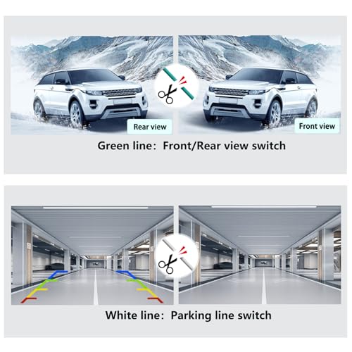 Backup Camera for Cars,Universal AHD 1080P Fisheye CCD Waterproof Wide View Angle Rear/Front View Back up Camera for HD Night Vision for Car Parking Assist Camera Reversing Parking Three Control Line