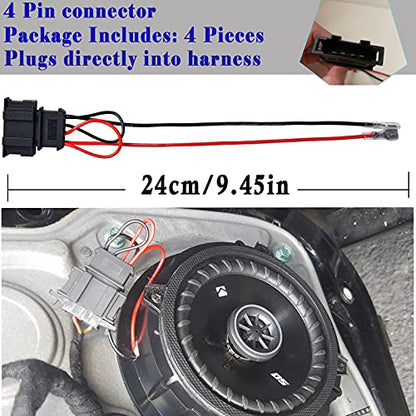 2 Pack Speaker Wire Harness Adapter Replacement for Volkswagen Speaker Harness VW Jetta GLI GTI Beetle Golf Passat Polo Car Speaker Connector Harness Adapter