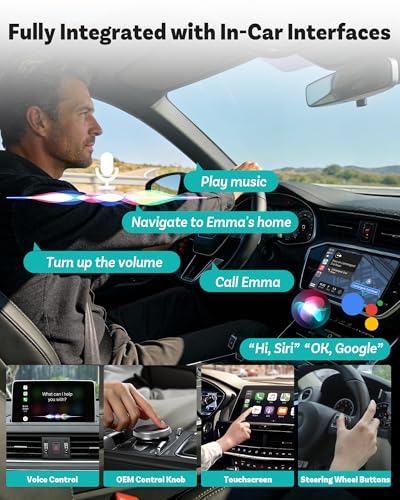 OTTOCAST Mini Pico Wireless CarPlay & Android Auto Adapter – WiFi 6 + Bluetooth 5.4, Plug & Play, Fast Auto-Reconnect, Ultra-Compact Design, Works with Factory Wired CarPlay Cars