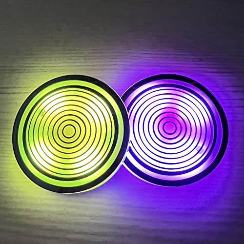 NewL 2 Pieces Car Cup Holder led Lights with 7 Colors USB Charging Darts - color: Darts