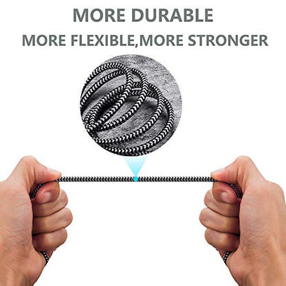 Aux Cord 10ft, 3.5mm Audio Cable - Nylon Braided 3.5mm Male to Male AUX Cable Cord for Car, Headphones, Home Stereos, Speaker - size: 10ft