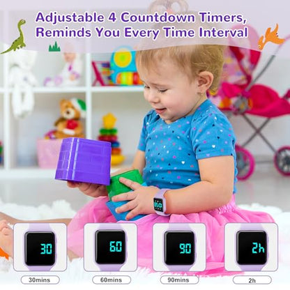 BEN NEVIS Potty Training Watch, Digital Toddler Watch with Countdown/Music/Alarm Clocks/Vibration Reminder and Waterproof, Remind Toddler to Go to The Toilet - color: 21-LightPurple