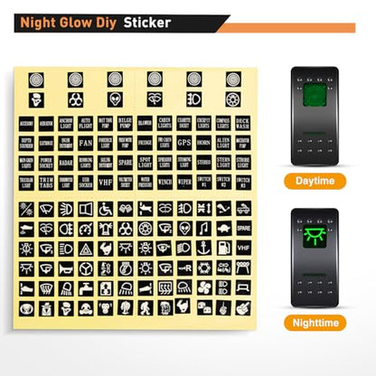 Nilight 8 Gang Rocker Switch Panel 5Pin On Off Toggle Switch Aluminum Holder 12V 24V Dash Pre-Wired Green Backlit Switches for Automotive Cars Marine Boats RVs Truck, 2 Years Warranty - color: Green, size: 8 Gang