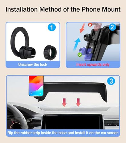 Car Phone Holder for 2025 2024 VW/Volkswagen Atlas/Altas Cross Sport Accessories 12-Inch Touchscreen, 360° Rotation Cell Phone Mount Compatible with MagSafe, for All Smartphones - size: For VW Atlas 12-inch