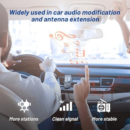 Anina Car Radio Antenna Adapter Female to Female Universal Aerial Connector Radio Antenna Extension Cable