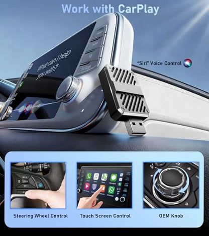 Tsnam Wireless CarPlay Adapter for iPhone & Android Auto USB Dongle