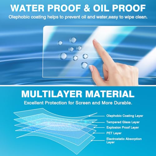 Karltys 2 Pack 10.1-Inch Screen Protector for 2021-2025 2026 Jeep Grand Cherokee L & Dodge Durango & Chrysler Pacifica Tempered Glass Screen Protector Grand Cherokee L Accessories Ultra Clear Anti Glare - size: 2021-2025 Jeep Grand Cherokee L/Dodge Durang