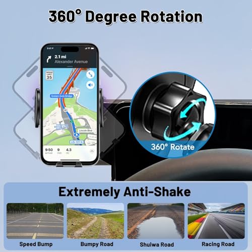 Car Phone Holder for Dodge Ram 1500 2500 3500 2013-2018, Fits iPhone Android and All Smartphones 4.7-7 Inches, Dashboard Mount, Easy Install, Black - size: Ram 1500 2500 3500 2013-2018