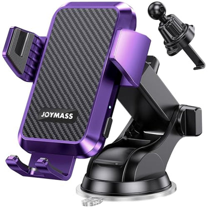 JOYMASS Wireless Car Charger, Phone Holders for Your Car, 15W Auto Clamping Phone Mount Car Accessories for iPhone 16 15 14 13 12 Mini Pro Max, Samsung Galaxy S24 Ultra S23 S22+ Note 20, etc - Purple - color: PURPLE