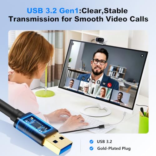 USB 3.0 Extension Cable 10Ft, USB 3.0 Repeater USB Male to Female Lead with Signal Amplification Active Cord for Printers, Keyboards, Game Console, Loudspeakers, Scanners, Displays, Headsets(3M/10Ft) - size: 10 Ft