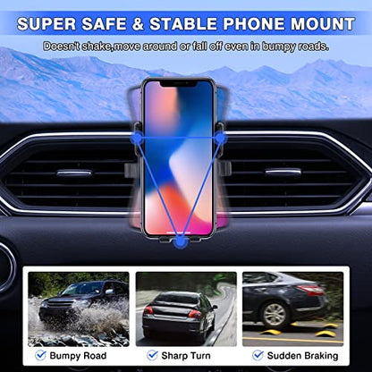 Karltys Car Phone Holder, Car Phone Mount Air Vent Hands Free, Dedicated Phone Stand for Mazda CX-5 2017-2025 CX5 Accessories Interior - size: 17-23 CX-5 Phone Holder