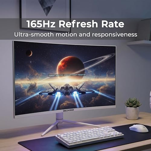 Deco Gear 39 Curved Ultrawide Gaming Monitor, 2560 x 1440, HDR400, 165 Hz, 99% sRGB, HDMI 2.0, DP 1.4 Limited White Edition - Exclusive - size: 39 Inch