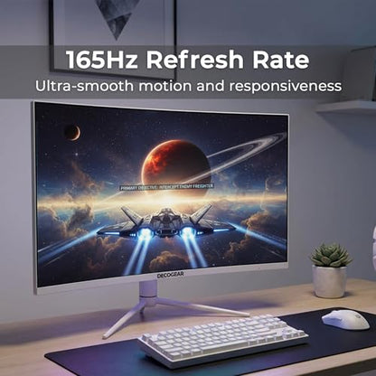 Deco Gear 39 Curved Ultrawide Gaming Monitor, 2560 x 1440, HDR400, 165 Hz, 99% sRGB, HDMI 2.0, DP 1.4 Limited White Edition - Exclusive - size: 39 Inch