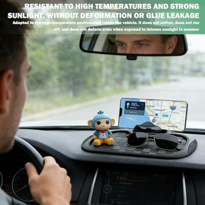 Car Anti Slip Mat Phone Holder(Black Square)