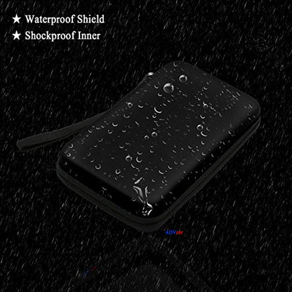 ADVcer 3DS Case, EVA Waterproof Hard Shield Protective Carrying Case with Detachable Hand Wrist Strap Compatible with Nintendo New 3DS, 3DS, 2DS XL or DSi, DS Lite, Black - color: Black