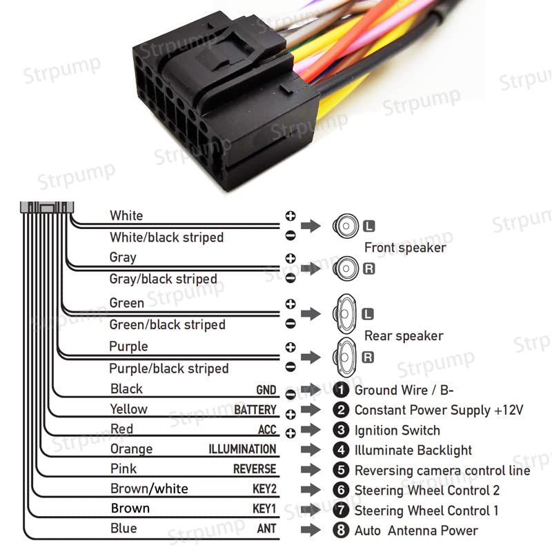 16Pin Android Car Radio Stereo Power on Harness Test Start Wire Cable for Aftermarket Android Radio Stereo with 16pin Power Socket - style: 16Pin Power On Cable