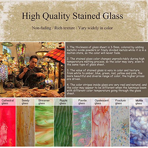 Bieye L10772 Dogs in Love Tiffany Style Stained Glass Accent Table Lamp Night Light for Bedside Living Room Bedroom Animal Pet Lovers Home Decoration