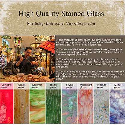 Bieye L10772 Dogs in Love Tiffany Style Stained Glass Accent Table Lamp Night Light for Bedside Living Room Bedroom Animal Pet Lovers Home Decoration