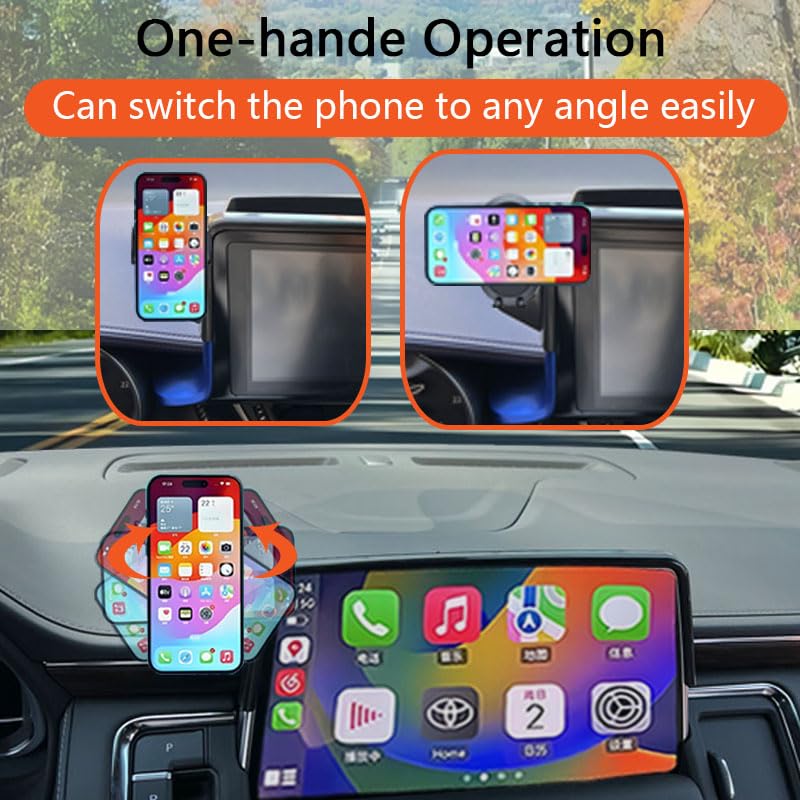 Car Phone Holder for 2021-2024 Chevrolet Tahoe/Suburban/GMC Yukon Accessories,Phone Mount for Tahoe/Suburban/Yukon with 10.2-inch Screen,Hands-Free Dash Mount Cell Phones Holder - size: 21-24 Tahoe/Suburban/Yukon 10.2-inch
