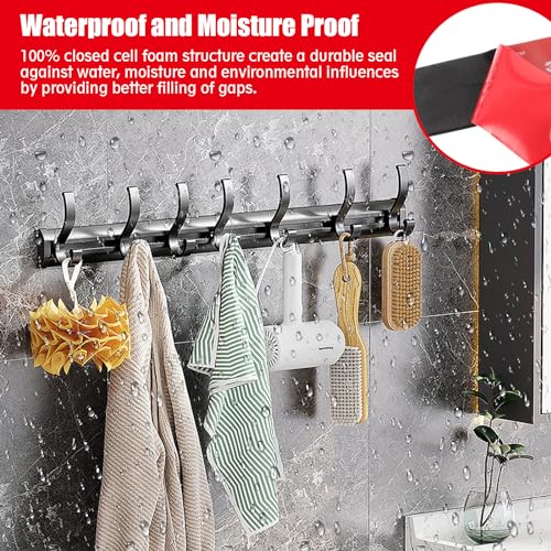 Double Sided Tape Heavy Duty, Waterproof Mounting Foam Tape, 16.5ft Length, 2.76in Width, High Temperature Resistant Adhesive Tape for Car, LED Strip Light, Office Decor, Uses VHB 5952 Raw Material - size: 2.76in x 16.5ft