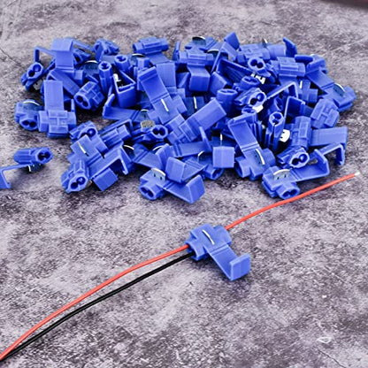 AccEncyc 60Pcs Solderless Quick Splice Wire Connectors 18-14 AWG Splice Connector Snap Electrical Wire Connector Cold Pressed Insulated Electric Wire Splice Connectors