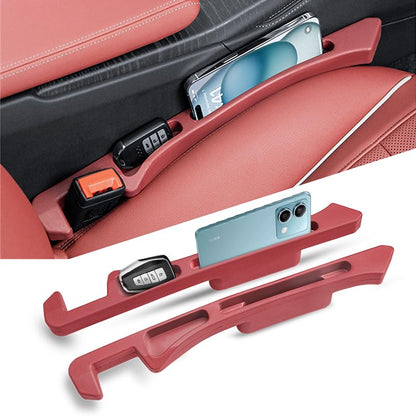 Car Seat Gap Filler 2 Pack，Seat Gap Filler Between Seat and Console,No Drop Gap Filler with Storage,Universal Fit Car Gap Filler for Car SUV Truck Auto Accessories（Wine Red） - color: Wine Red