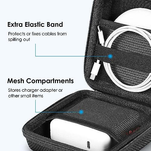 FINPAC Charger Case for MacBook, Small Electronic Organizer Pouch Bag - color: Hardshell Case/ Black