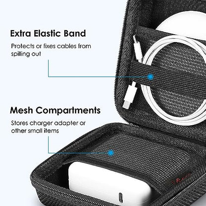 FINPAC Charger Case for MacBook, Small Electronic Organizer Pouch Bag - color: Hardshell Case/ Black