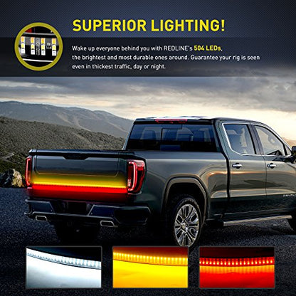 Nilight 60 Inch Truck Tailgate Light Bar Triple Row 504 LEDs - color: 60" Tailgate Light Strip Red/White/Amber 504 LEDs